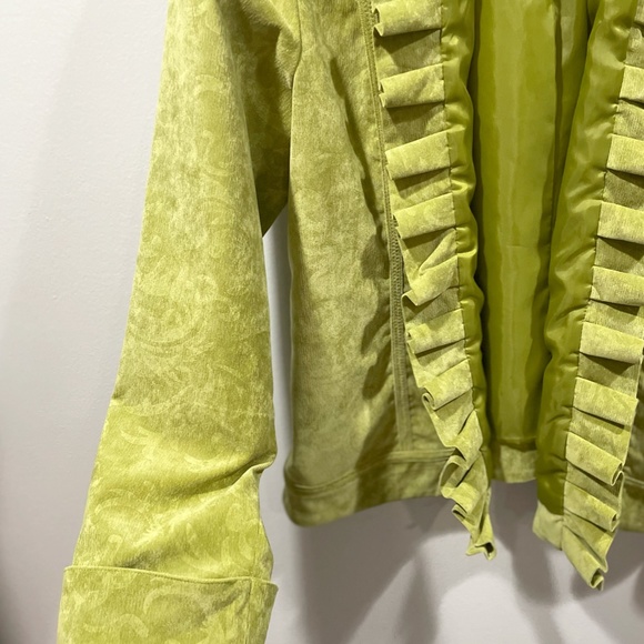 Vintage 90's-80's Corduroy Jacket/ light green Jacket/jacket women’s blazer/ lig - Picture 3 of 8